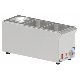 Bain marie for sauce 3 x GN 1/6 - Compact