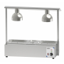 Heated carving station with double bain marie