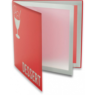 Cartes des desserts Moderne rouge   4 vues