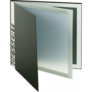 Carte des desserts Tendance noir  4 vues