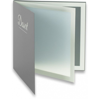 Carte des desserts Classique gris  4 vues