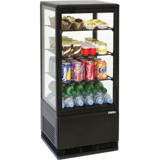 Vitrina refrigeradora 78L, negro