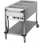 Chariot bain marie à eau 3 x GN 1/1