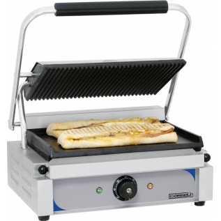 Grill panini rainurée - lisse