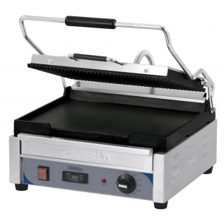 Panini Grill Premium GRAND | Geribbeld/Glad met timer
